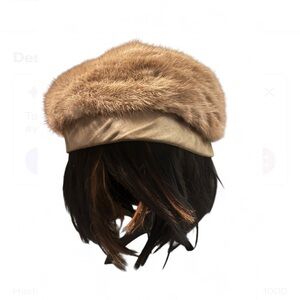 Vintage 1950’s Ethel Young Fur Hat With Satin Trim